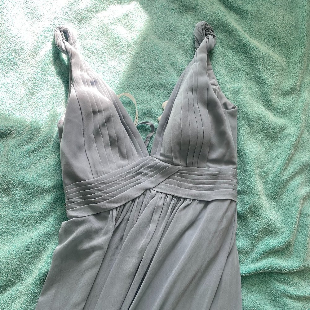 Azazie Maren Dusty Blue Floor-length Bridesmaid Dress